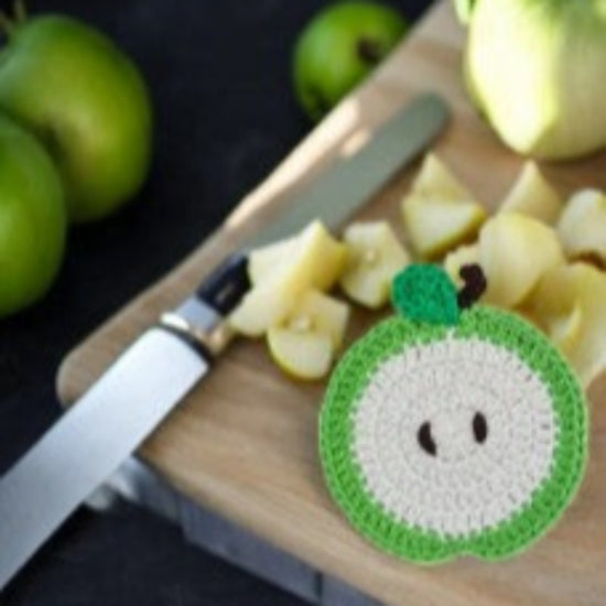 crochet fruit coasters