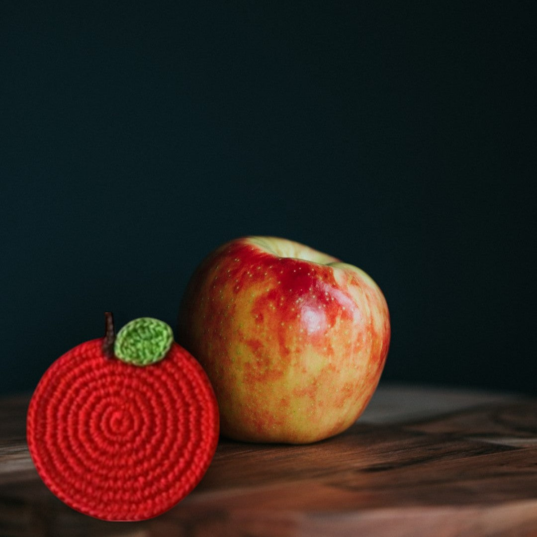 crochet fruit coasters