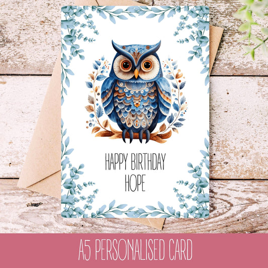 Owl Birthday Card