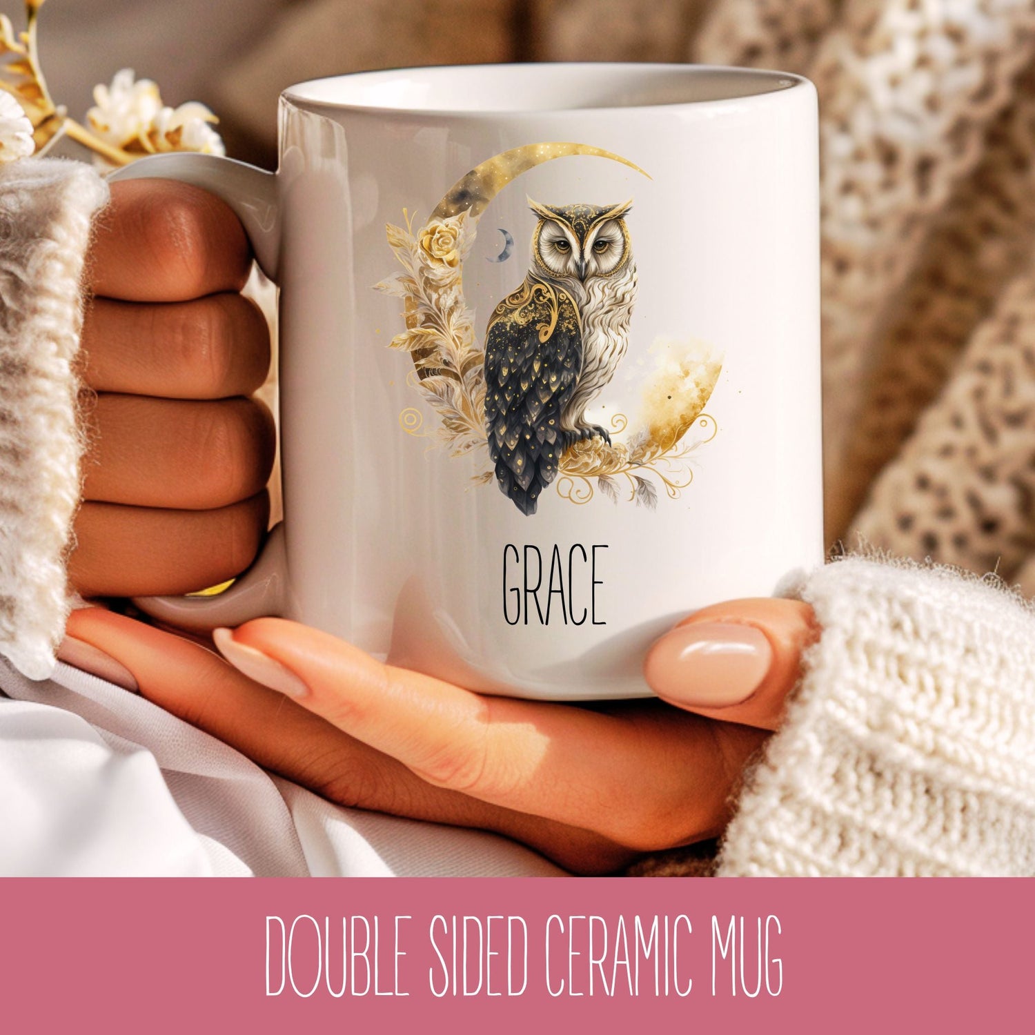 Owl Coffee Cup With Personalisation