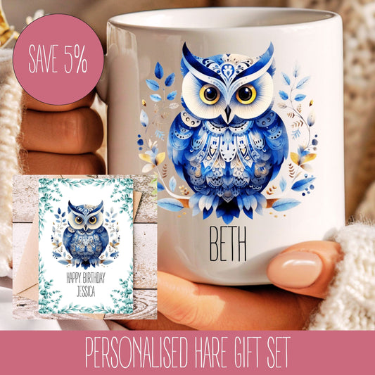 Owl Coffee Mug Gift Set