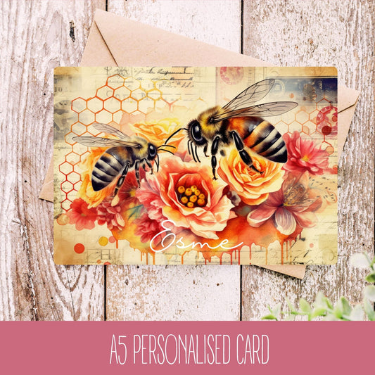 Personalised Bee Card