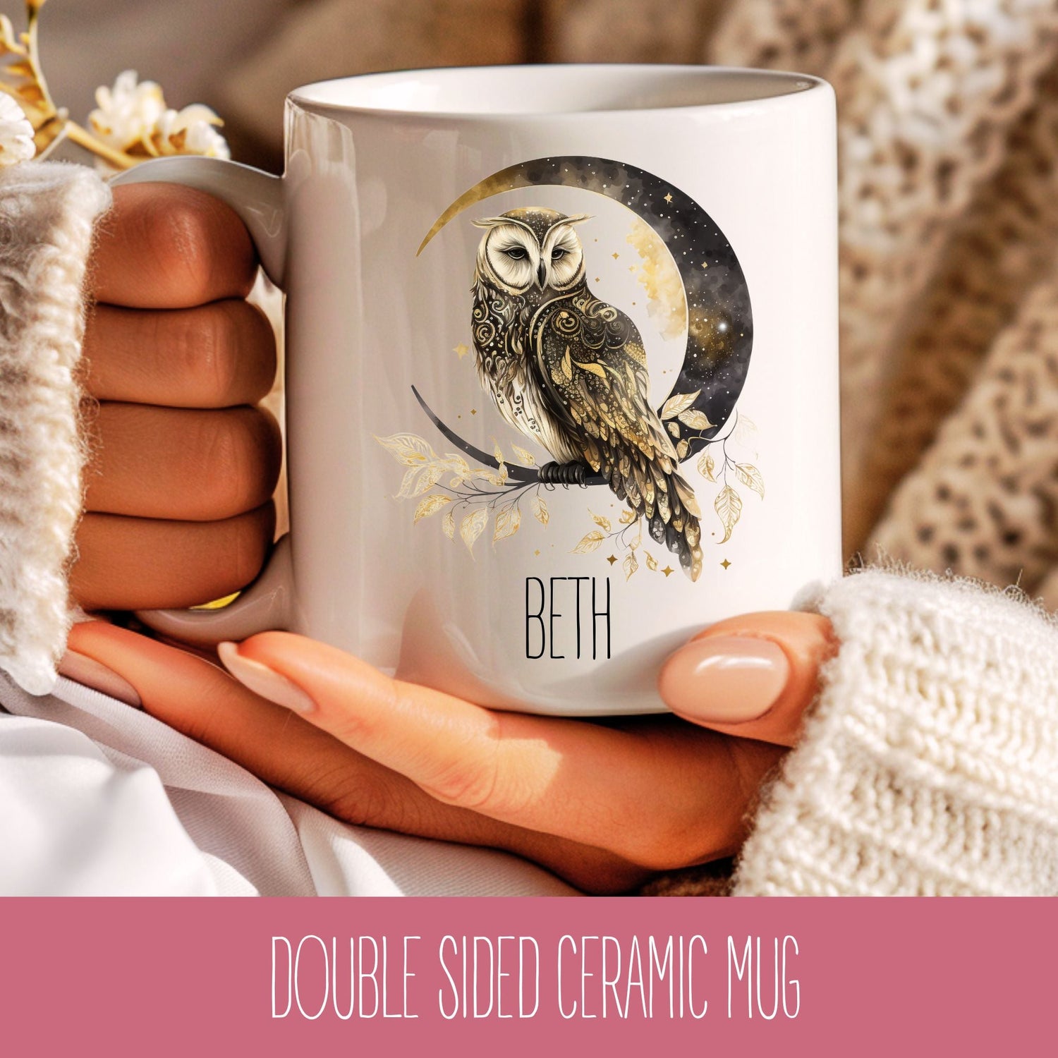 Personalised Celestial Owl Mug