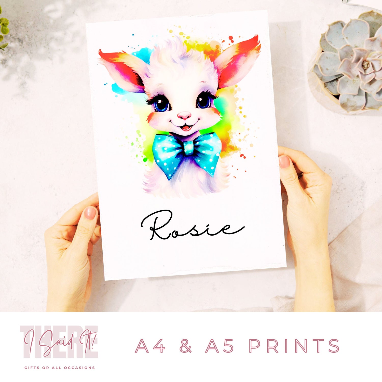 personalised goat print