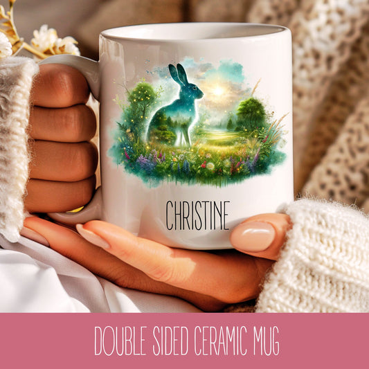 Personalised Hare Mug