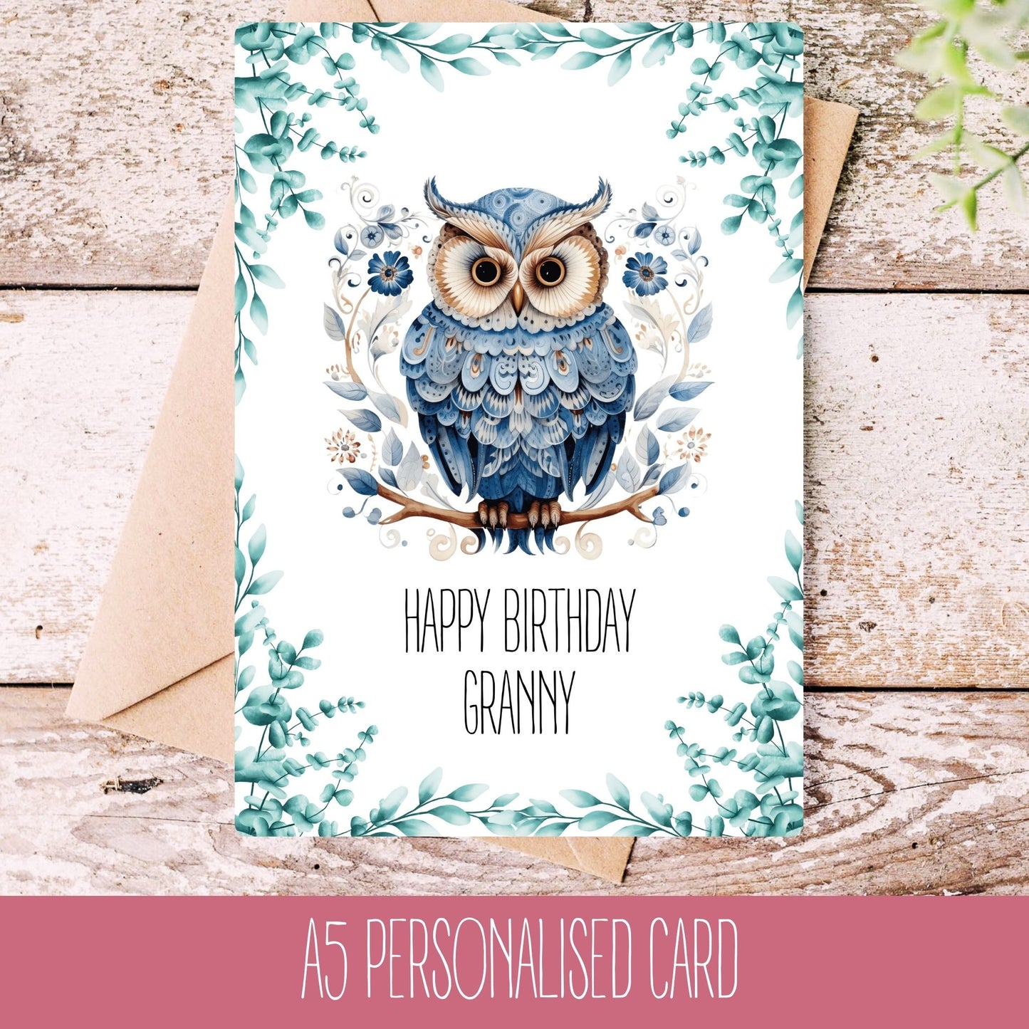 Personalised Owl Card For Her