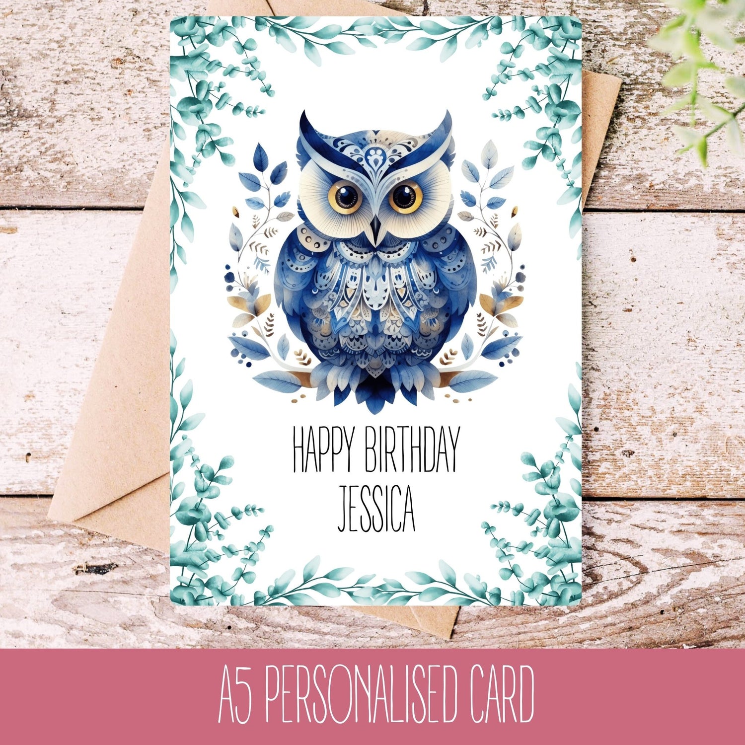 Personalised Owl Card