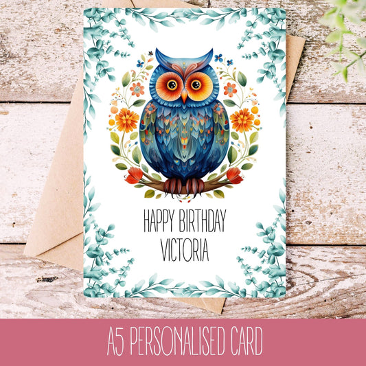 Personalised Owl Lover Card