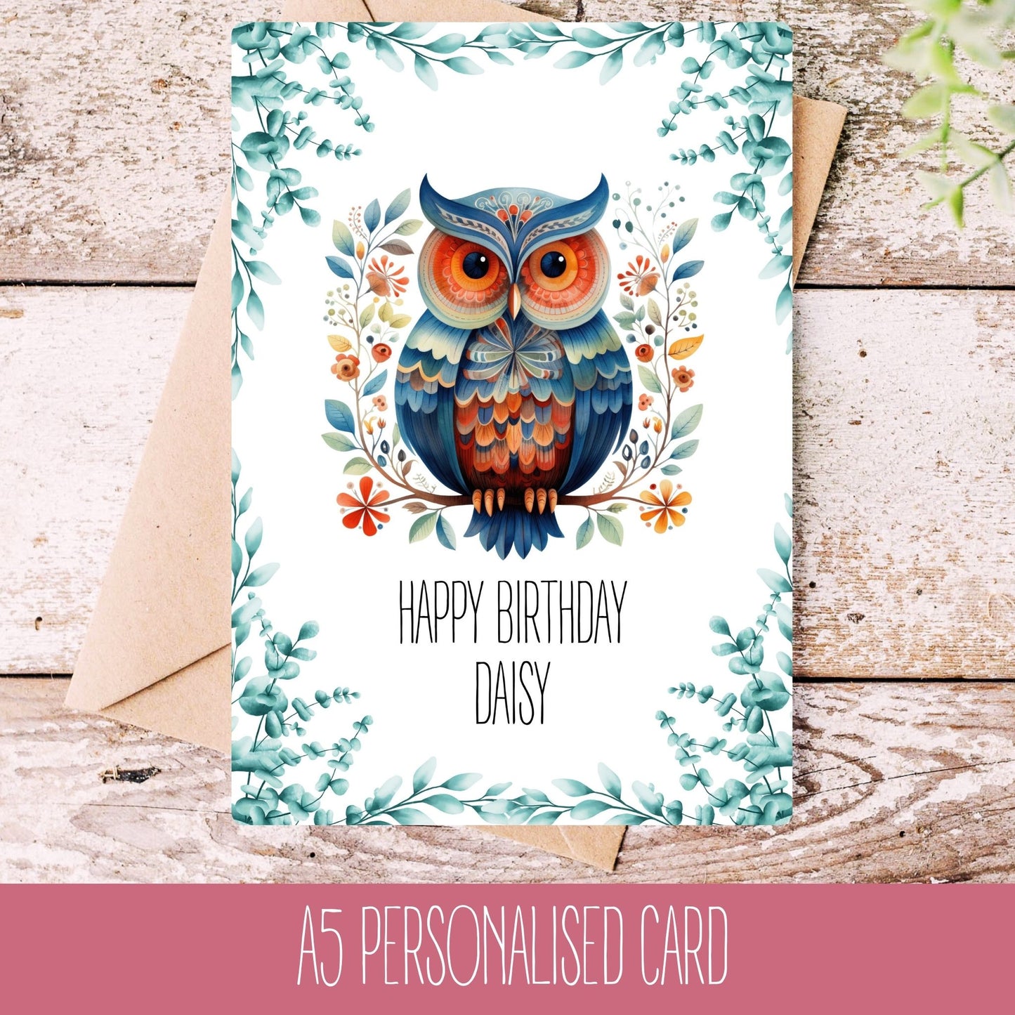 Personalised Owl Lover Occasion Card