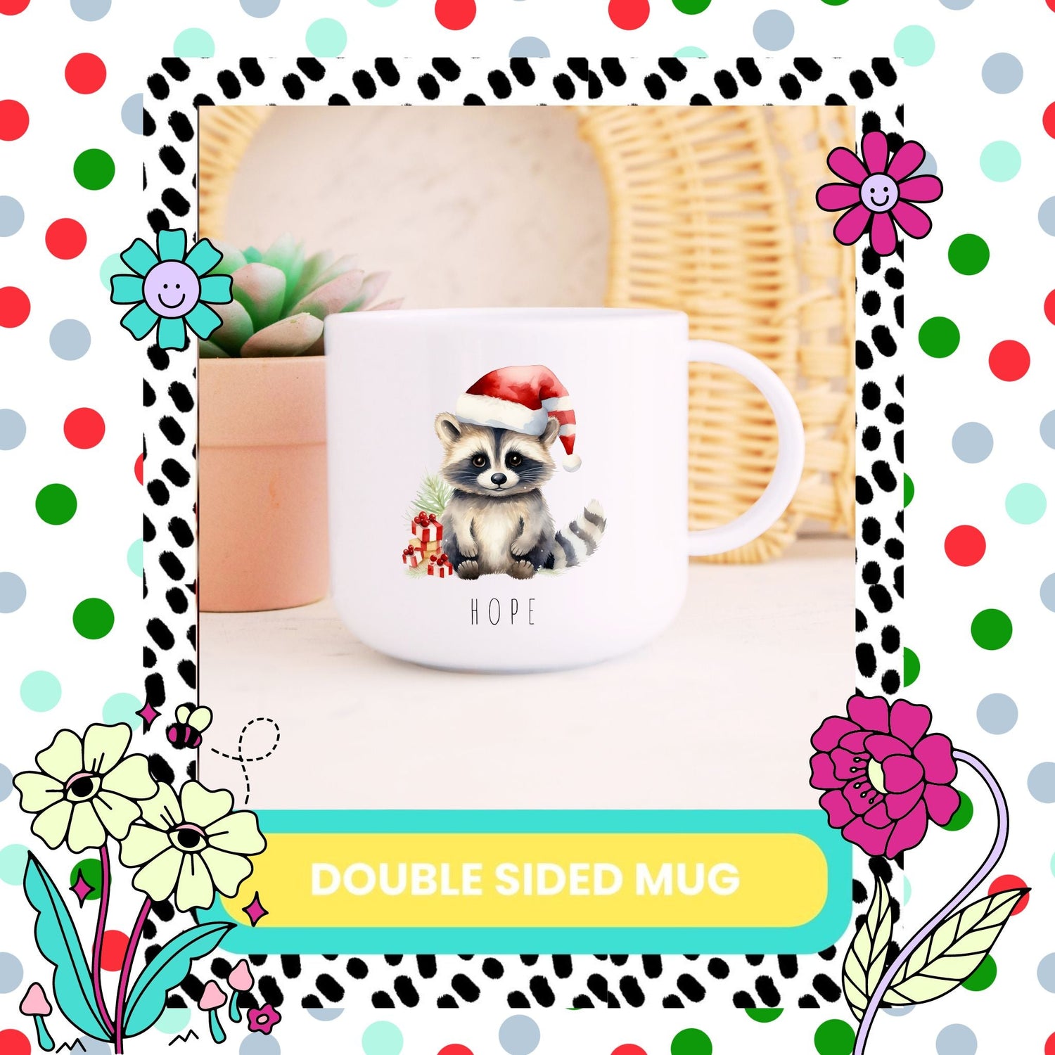 Personalised Raccoon Unbreakable Mug