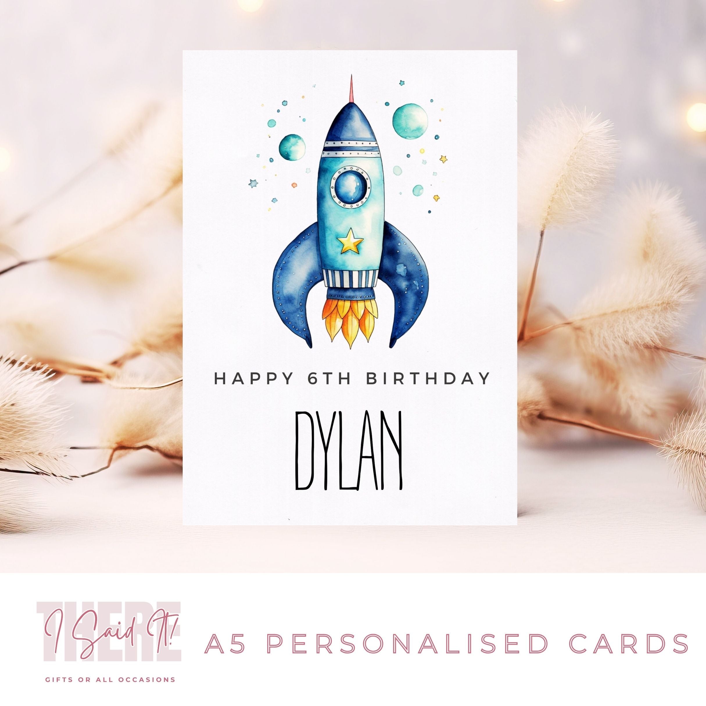 Personalised Rocket Birthday Card | Rocket Birthday Cards – Beautifully ...