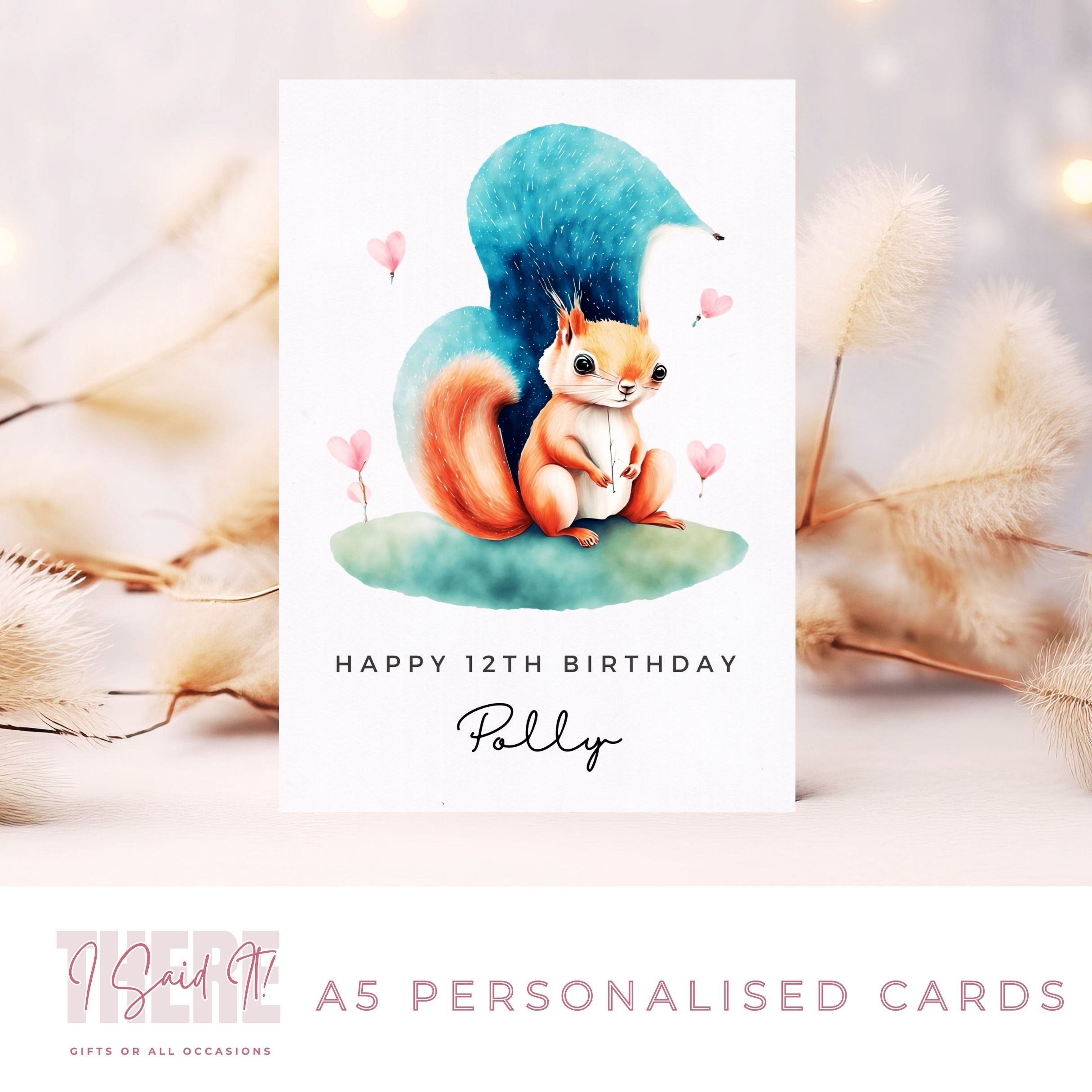 Personalised Squirrel Birthday Card | Squirrel Greetings Cards ...