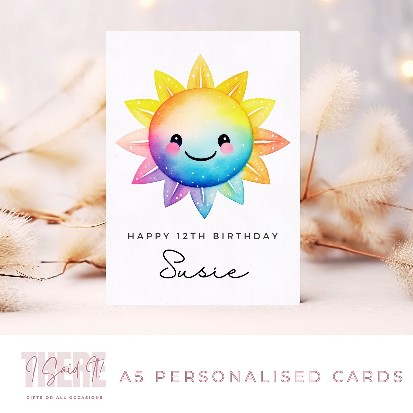 personalised sunshine birthday card