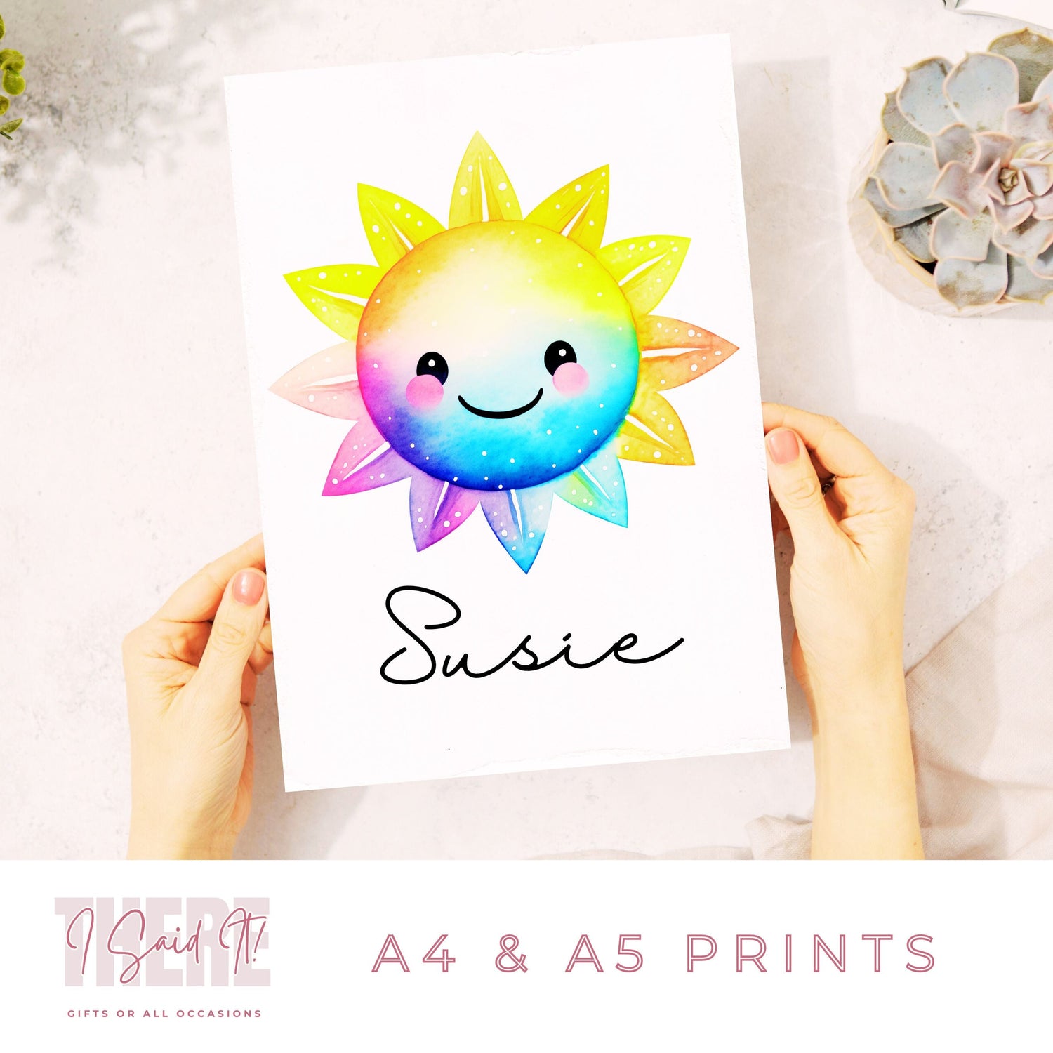 personalised sunshine print