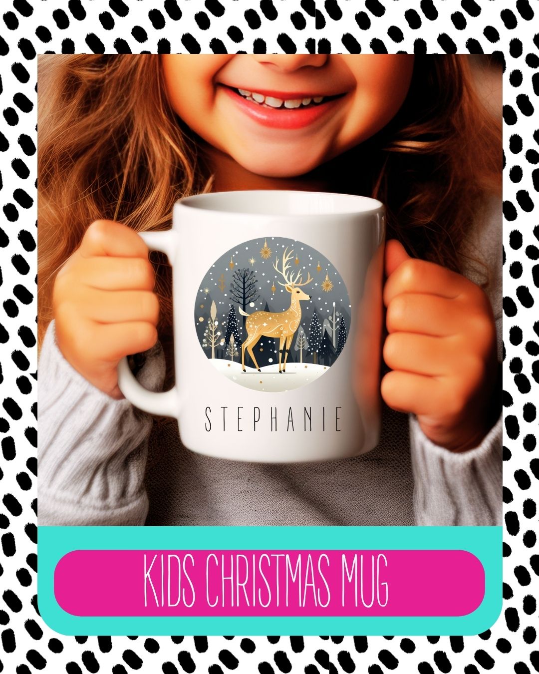 Scandi Deer Christmas Mug