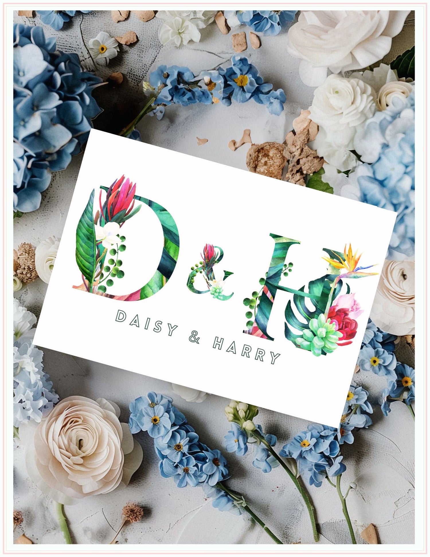 Tropical Wedding Card