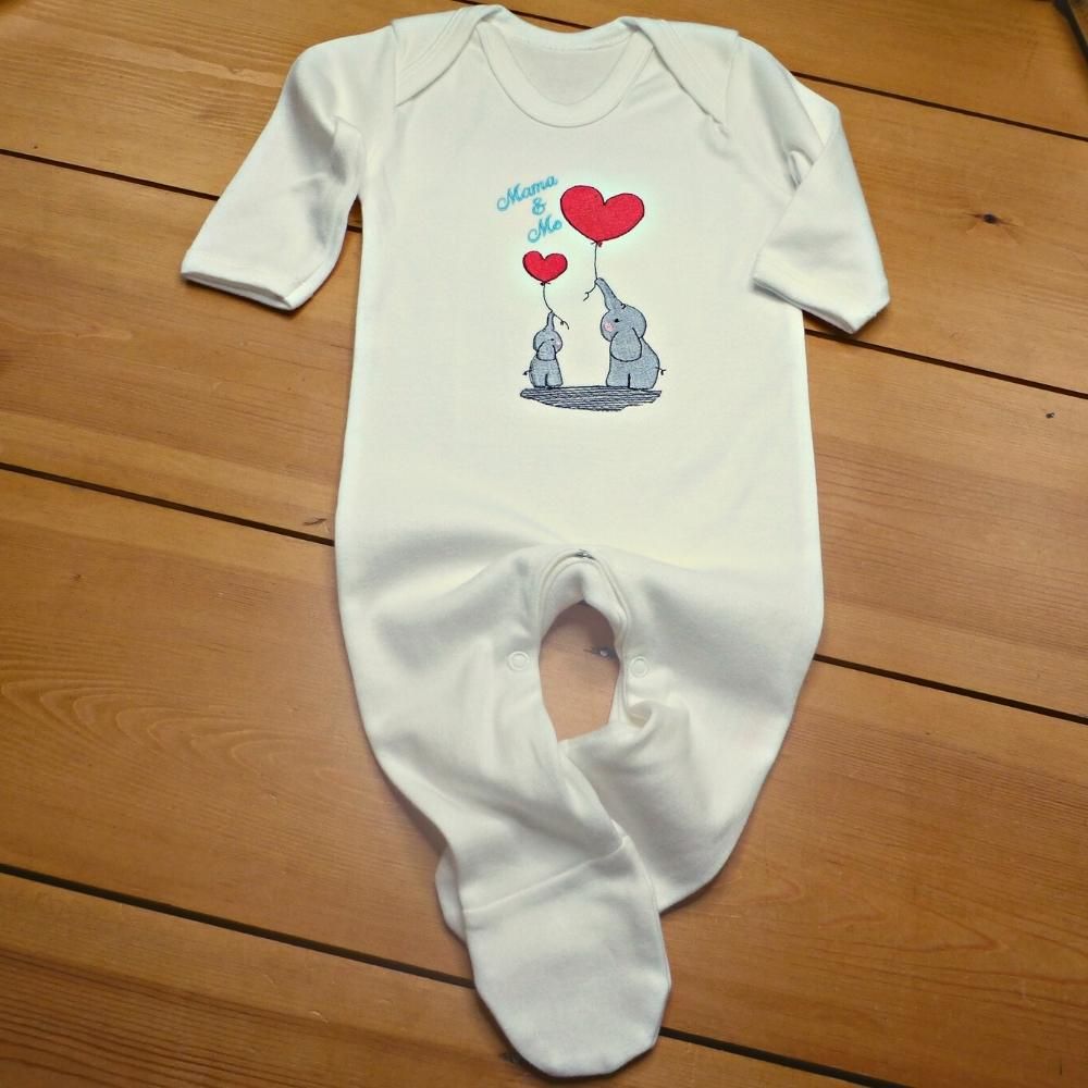 Embroidered Baby Sleepsuit | Embroidered Baby Grows