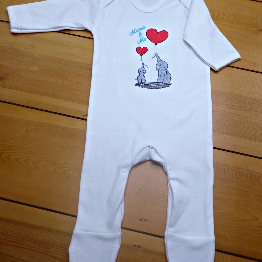 Embroidered Baby Sleepsuit | Embroidered Baby Grows