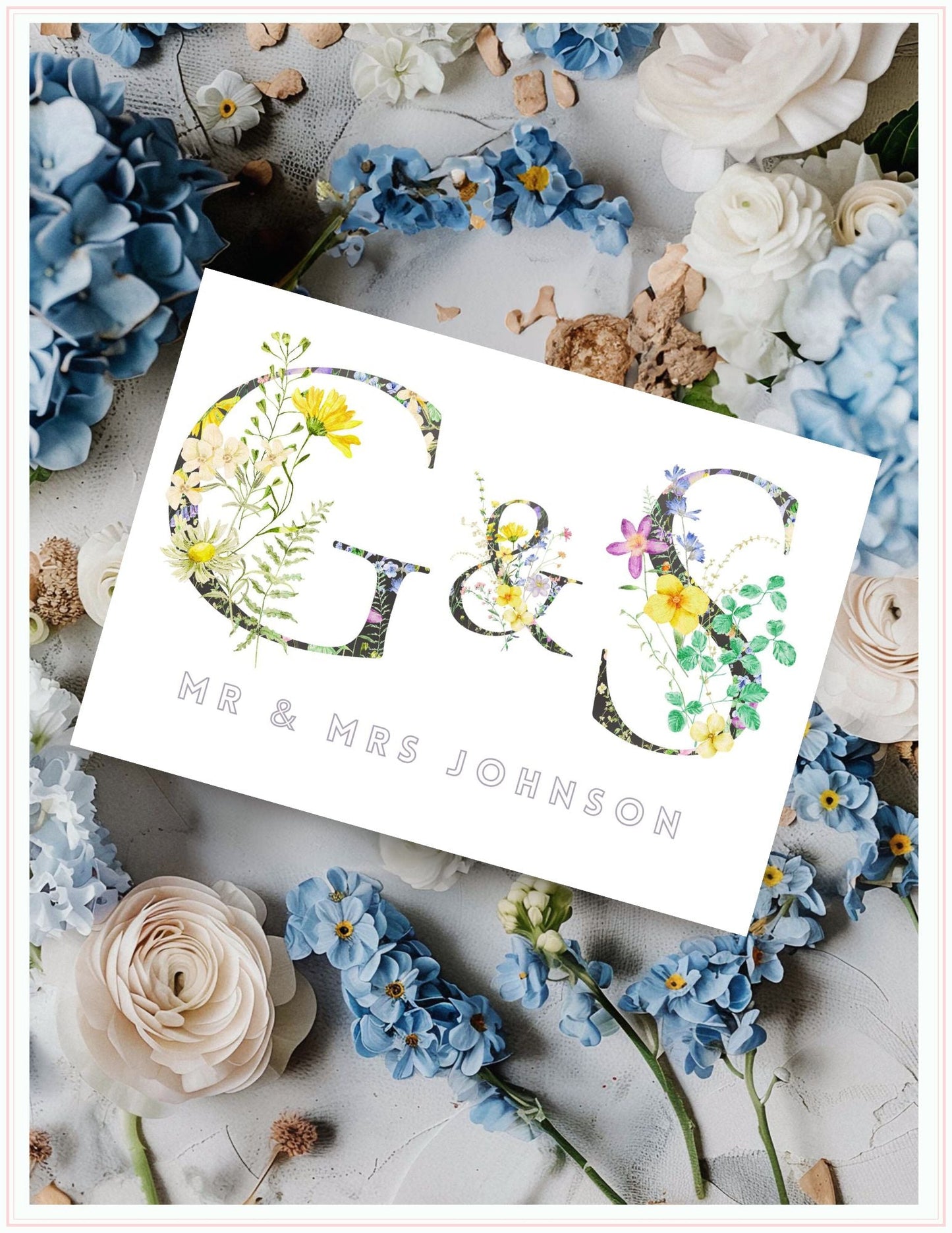 Wildflower Wedding Card