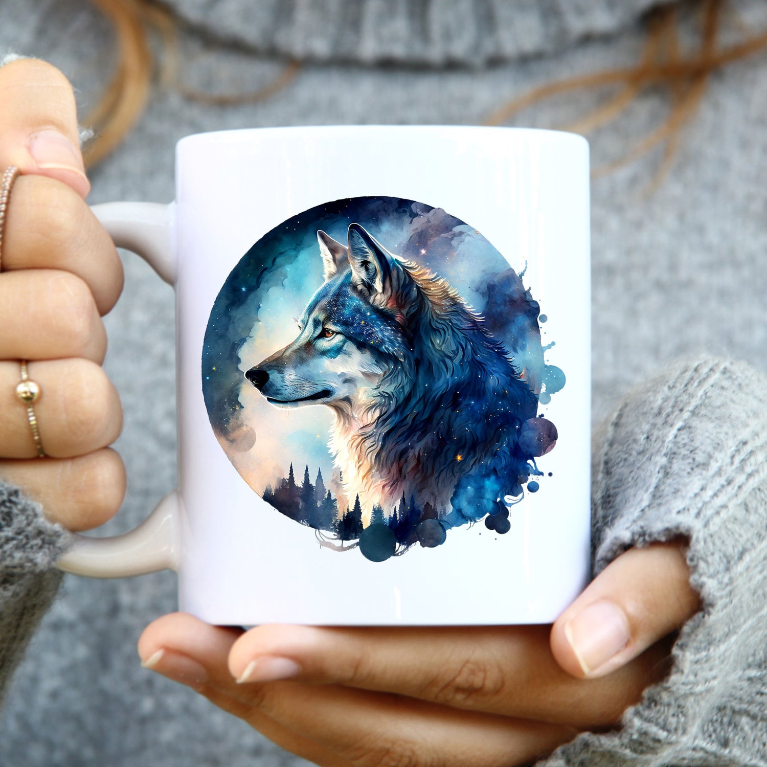 personalised-wolf-mug