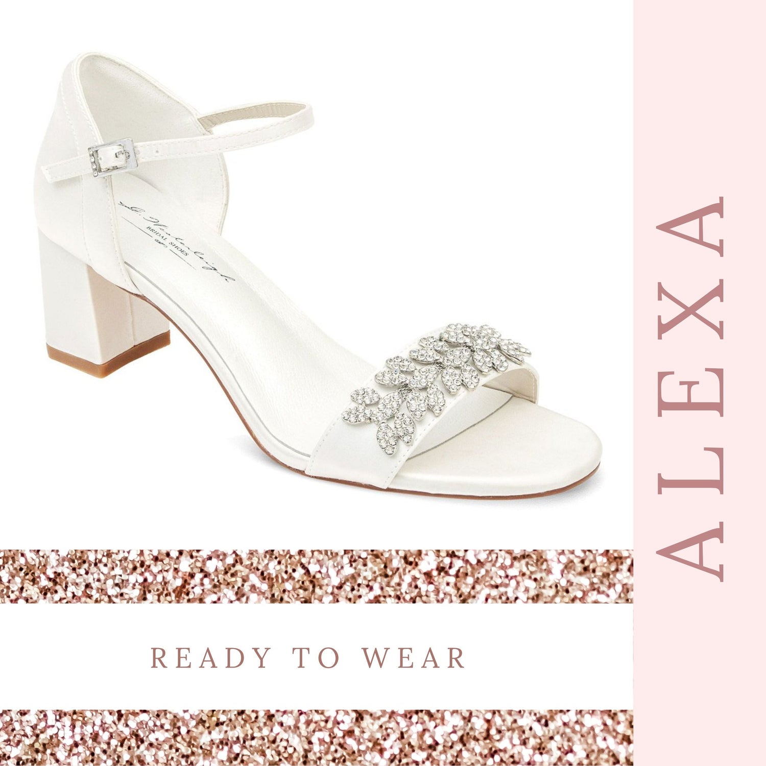 Strappy wedding shoes for bride sale