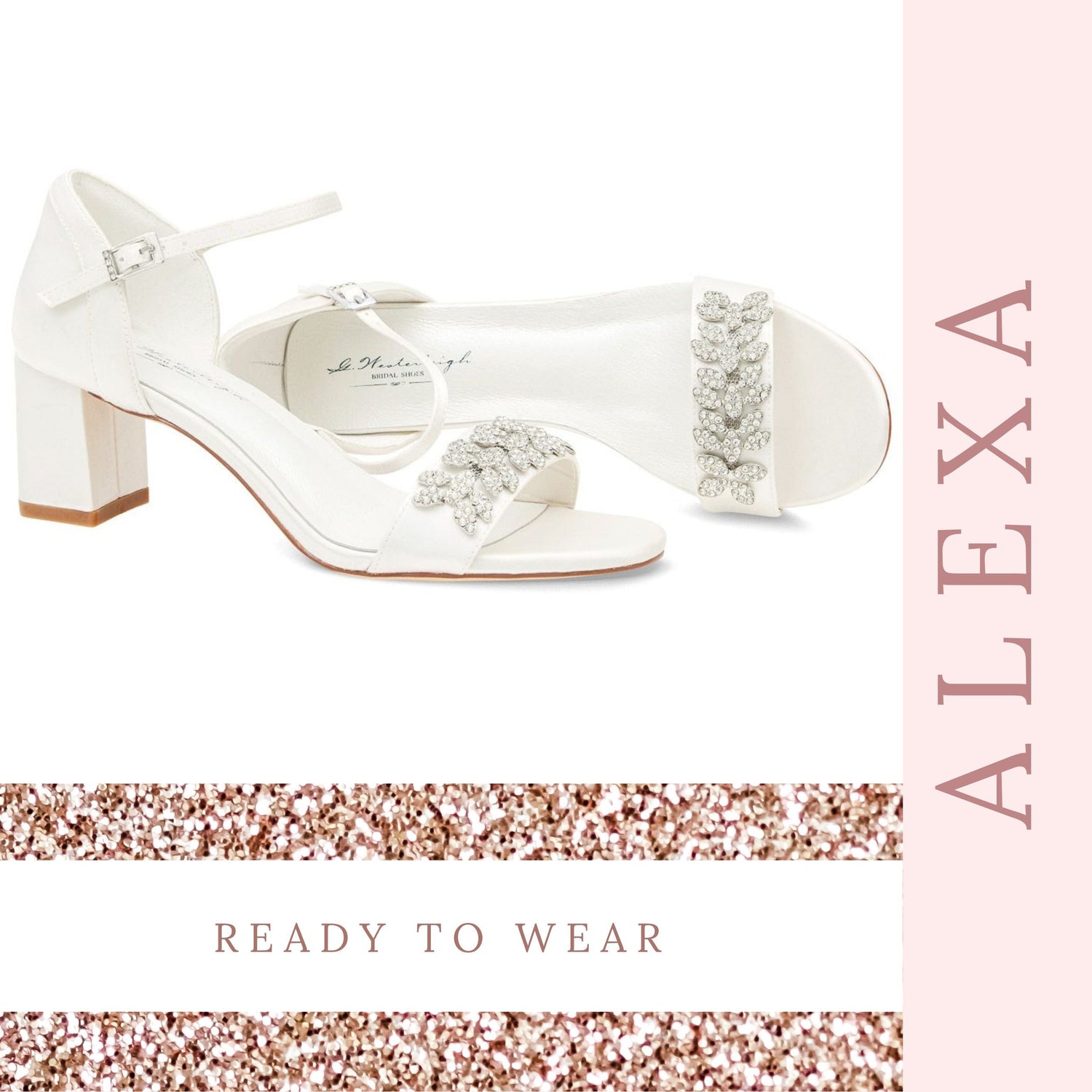 Sparkly sandals for wedding on sale