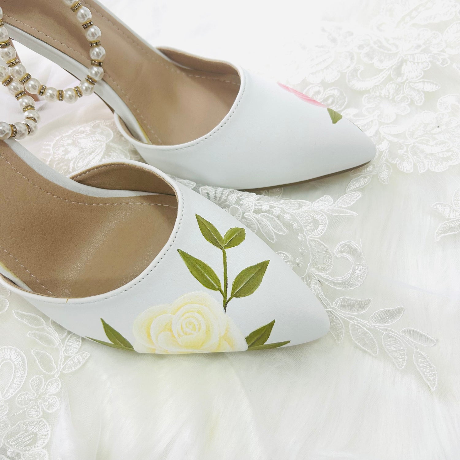 Rose gold bridal outlet shoes uk