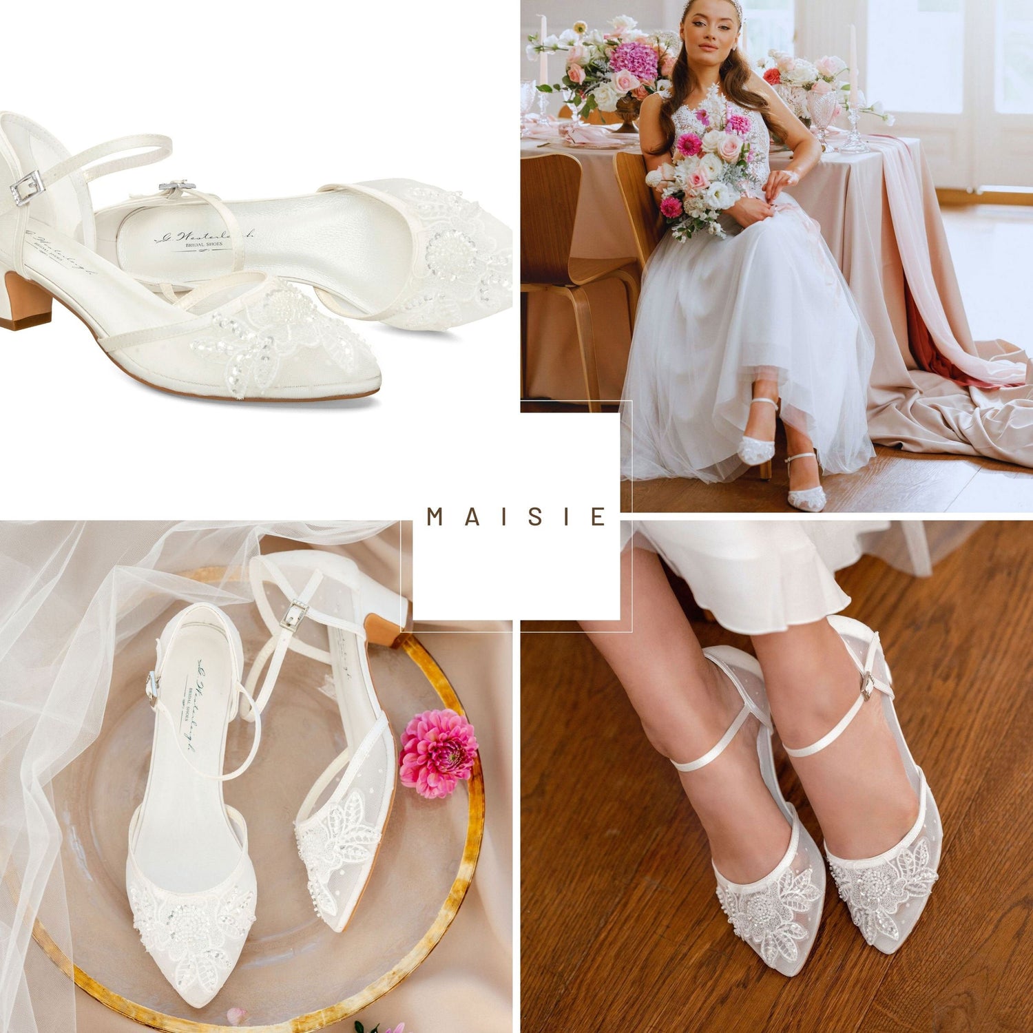 LADIES PLAIN SATIN LOW KITTEN HEEL ANKLE STRAP BRIDAL WEDDING SHOES SIZES  3-8 | eBay