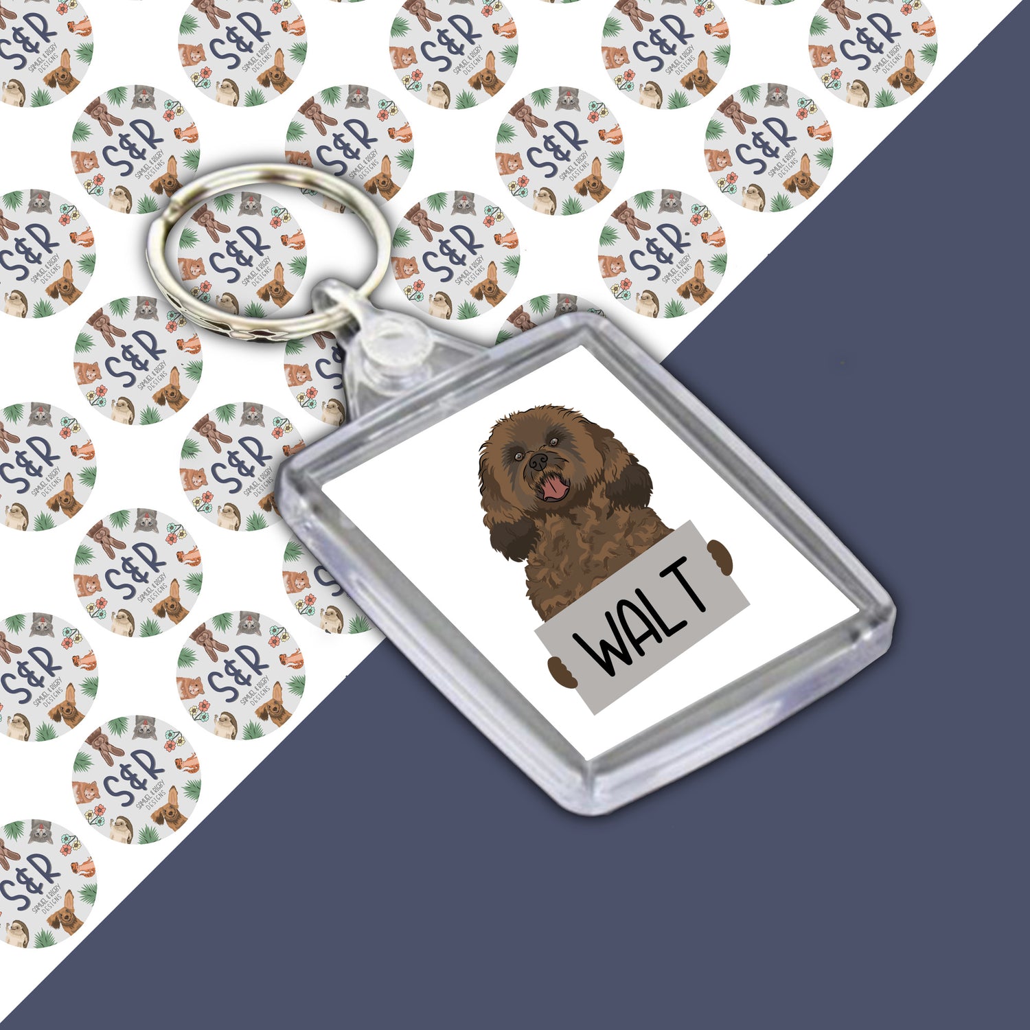 personalised-cavapoo-keyring