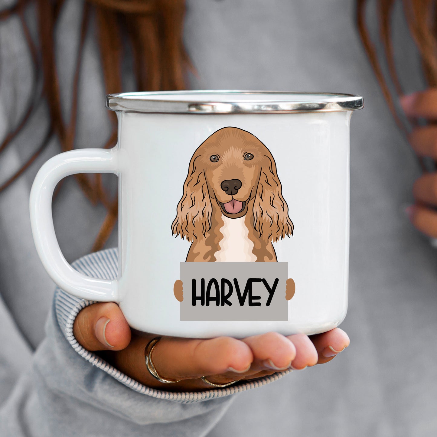 cocker-spaniel-enamel-mugs