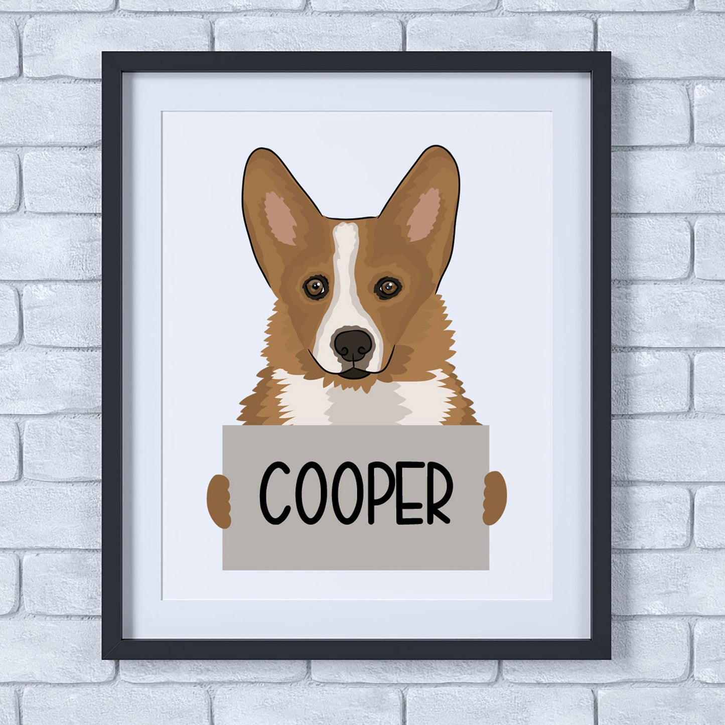 corgi-wall-art