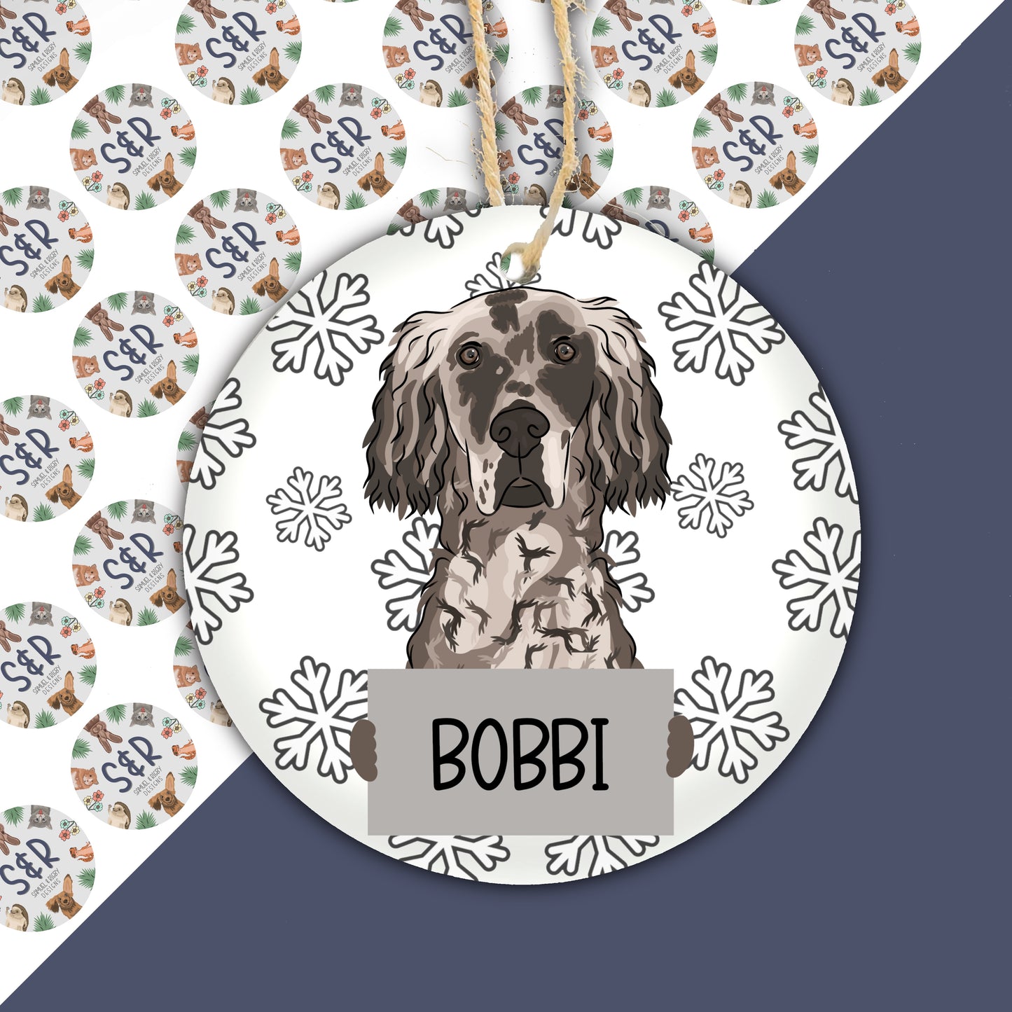 english-setter-christmas-bauble