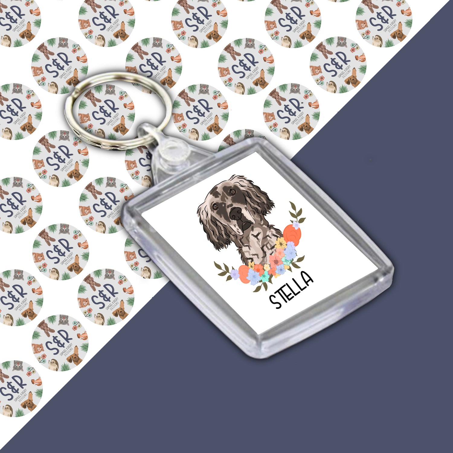 english-setter-keyring