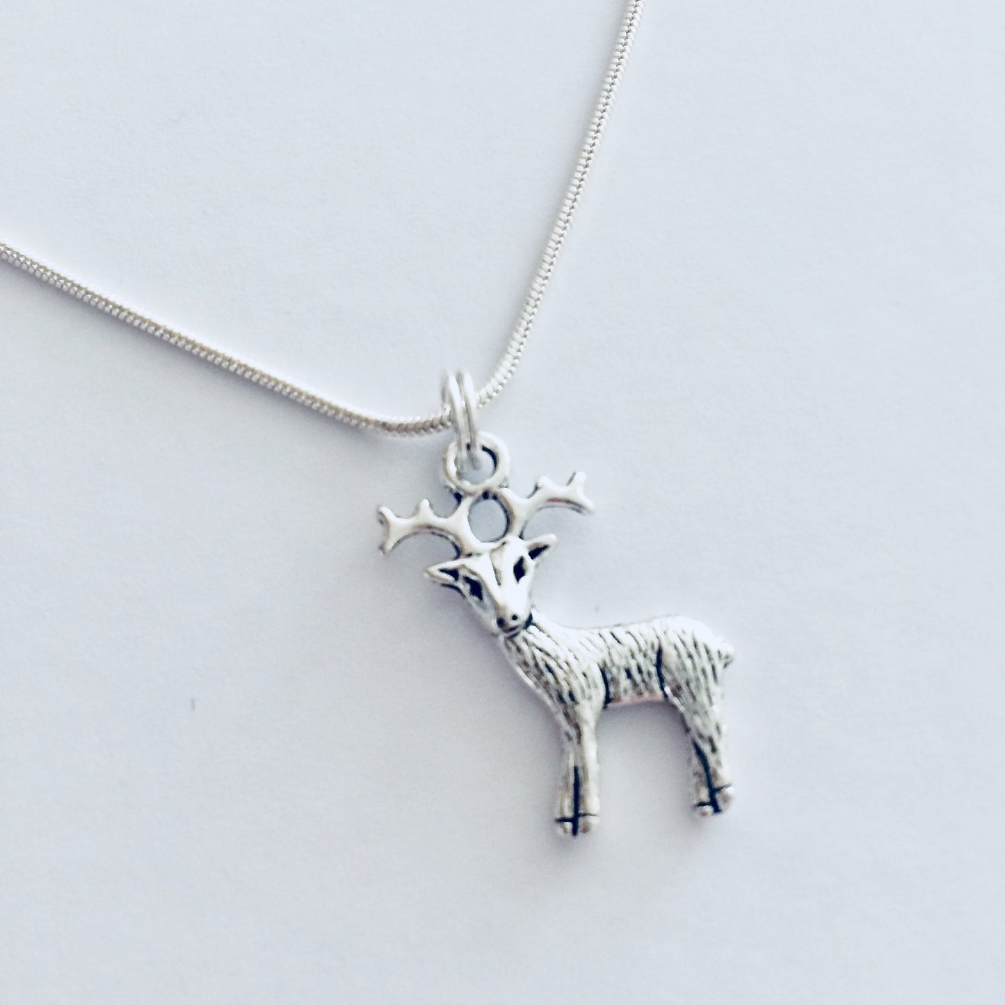 Stag Necklace, Deer Necklace, Woodland Necklace, Deer Charm, Buck Necklace, Gift For Her, Forest Jewellery, Forest Jewelry, Stag Charm.
