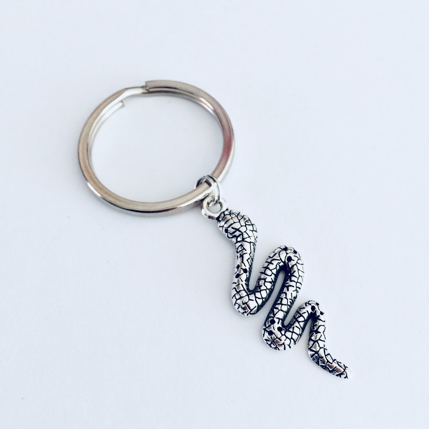 Snake Keyring, Serpent Keychain, Reptile Jewelry, Animal Gift Idea, Snake Gift, Alternative Jewellery, Snakes Lover Gift, Reptile Owner Gift