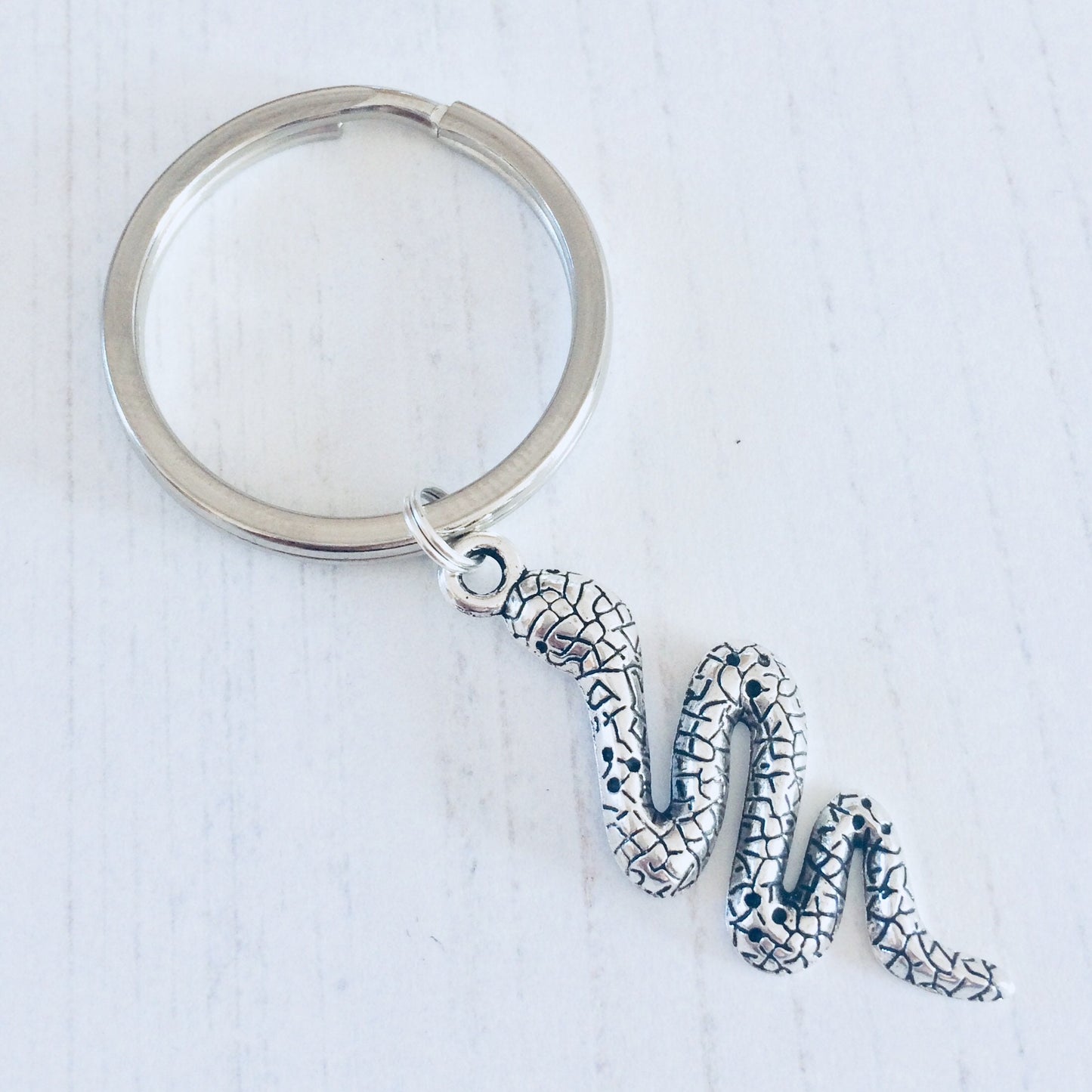 Snake Keyring, Serpent Keychain, Reptile Jewelry, Animal Gift Idea, Snake Gift, Alternative Jewellery, Snakes Lover Gift, Reptile Owner Gift