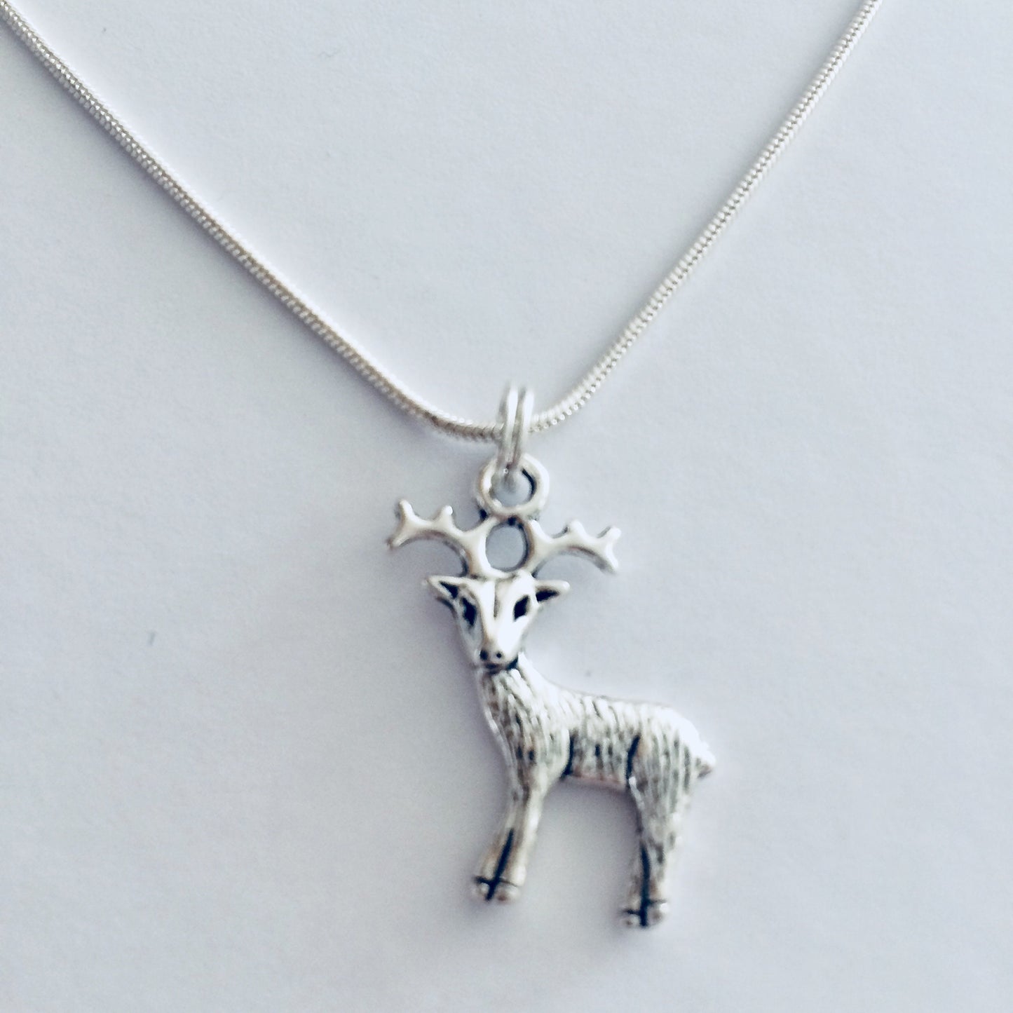 Stag Necklace, Deer Necklace, Woodland Necklace, Deer Charm, Buck Necklace, Gift For Her, Forest Jewellery, Forest Jewelry, Stag Charm.